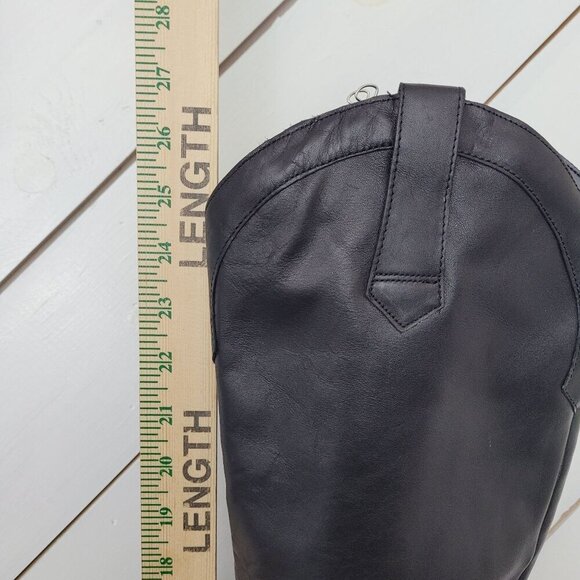 NEW Steve Madden Landy Black Leather Over-The-Knee Boots Size 6M - Picture 7 of 13